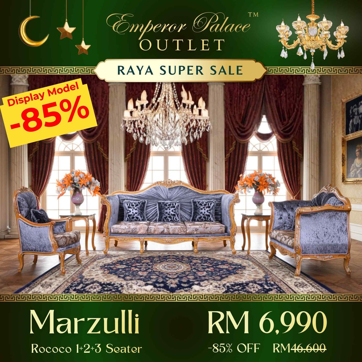 MARZULI 1+2+3 Sofa Set