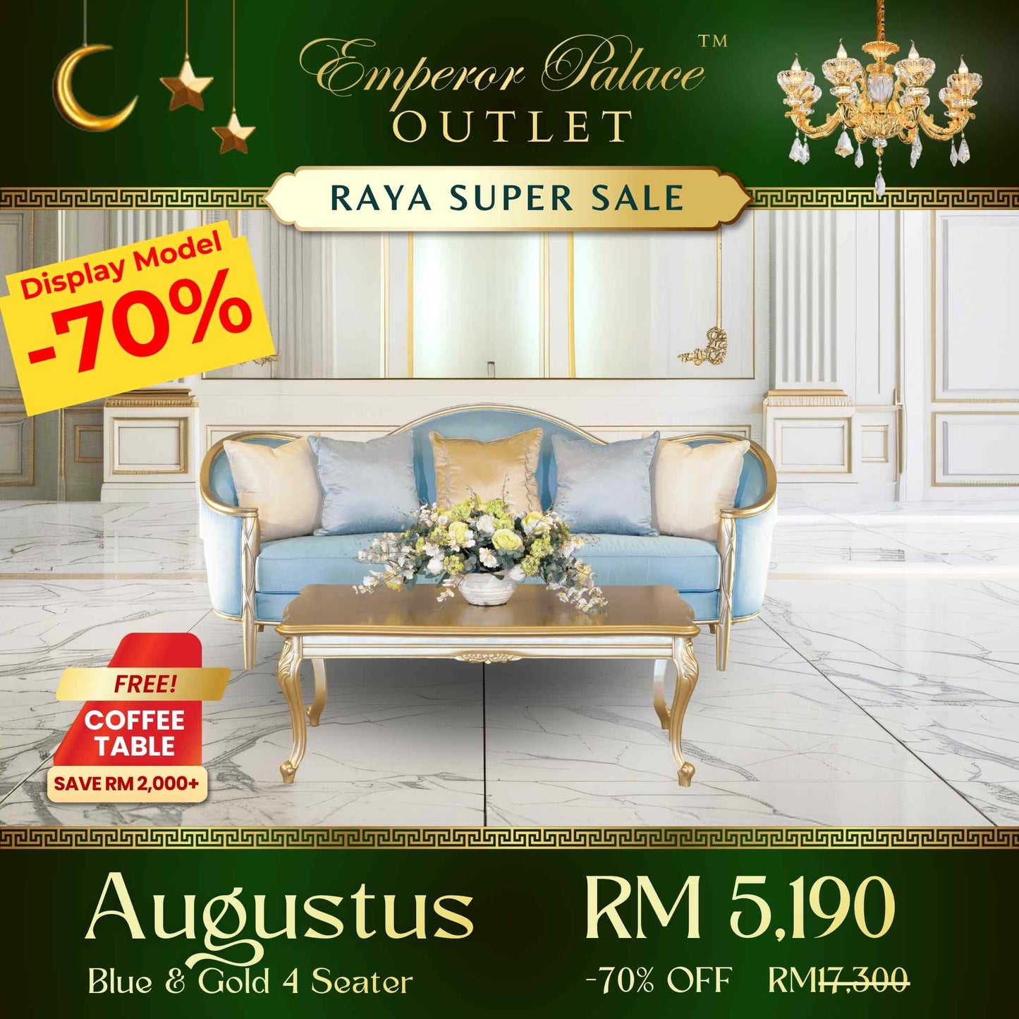 AUGUSTUS 4 Seater Sofa