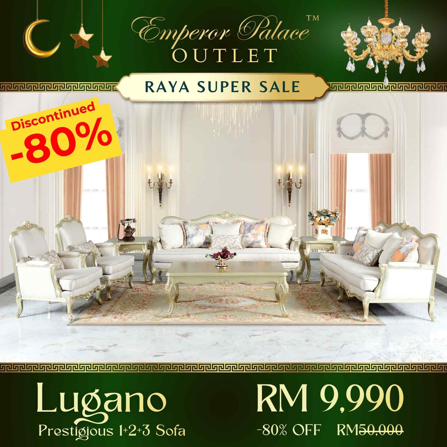 LUGANO 1+2+3 Seater Sofa Set