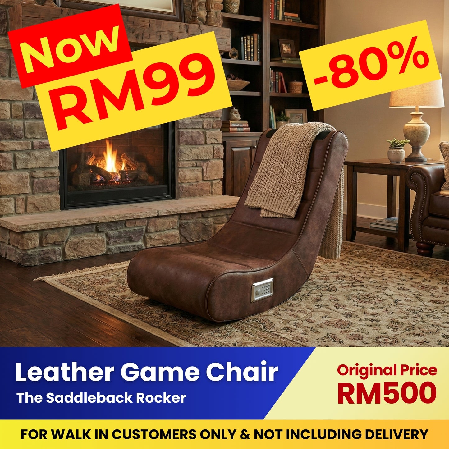 The SADDLEBACK Leather Rocker Game Chair