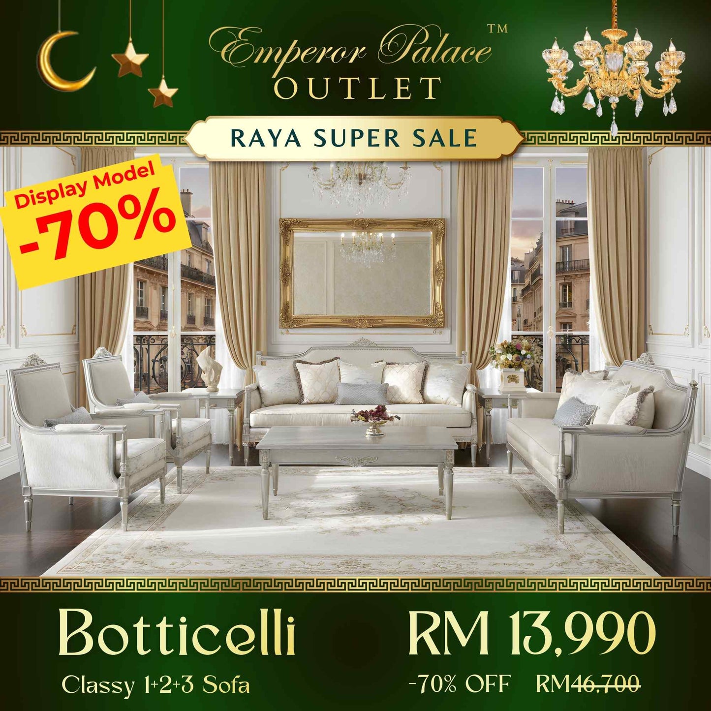 BOTTICELLI 1+2+3 Seater Sofa Set