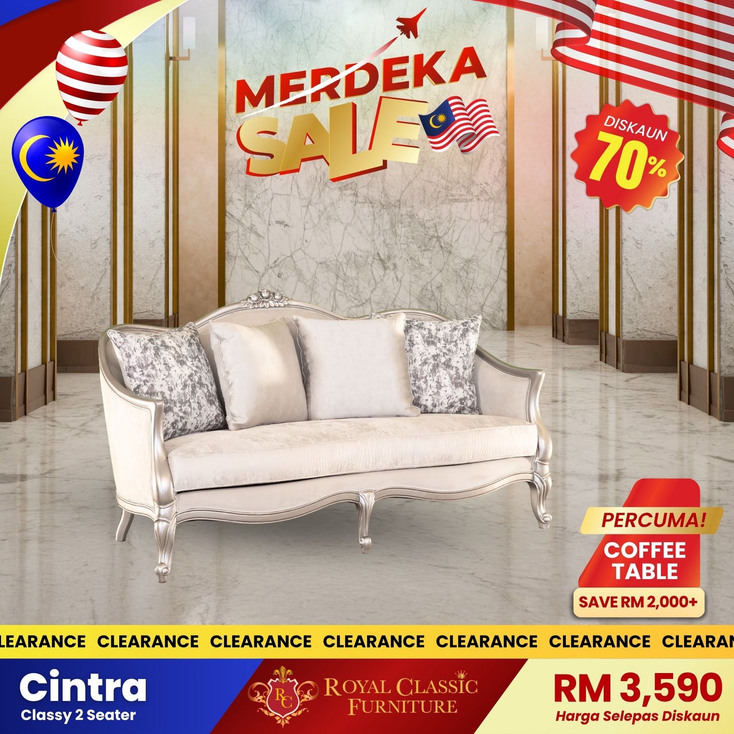 CINTRA 2 Seater Sofa