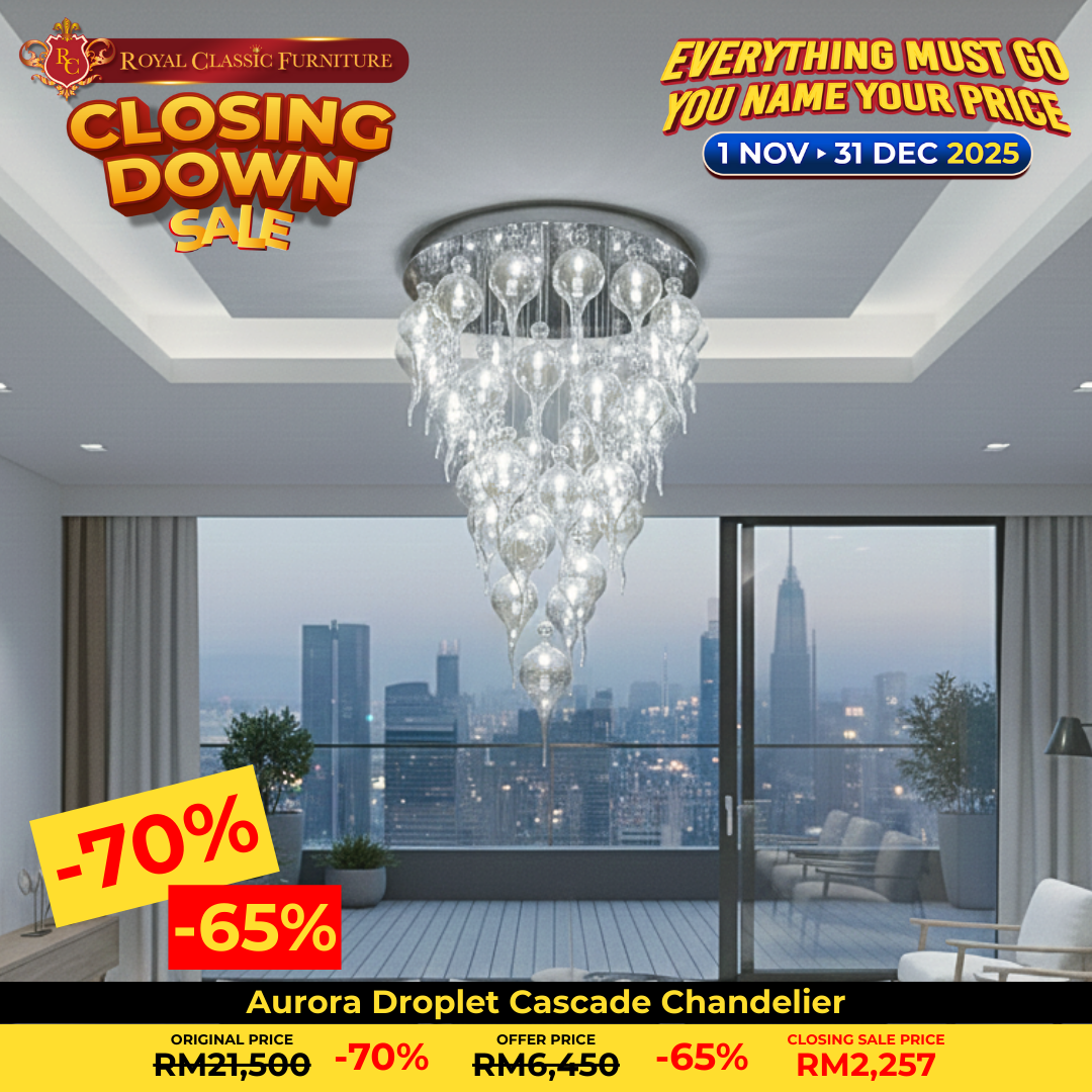 Aurora Droplet Cascade Chandelier