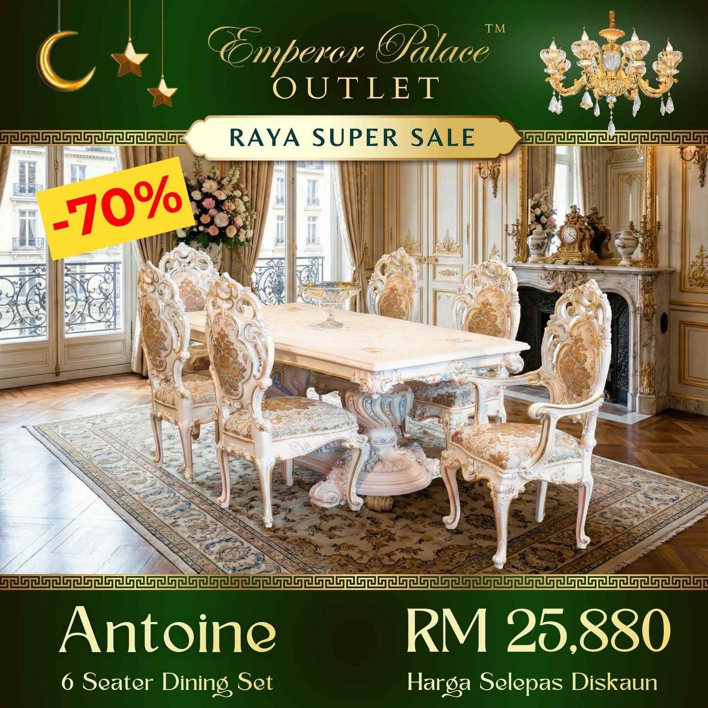ANTOINE 6-Seater Dining Set