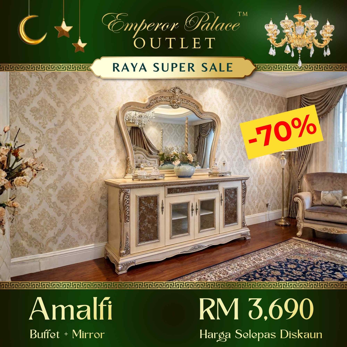 AMALFI Buffet + Mirror