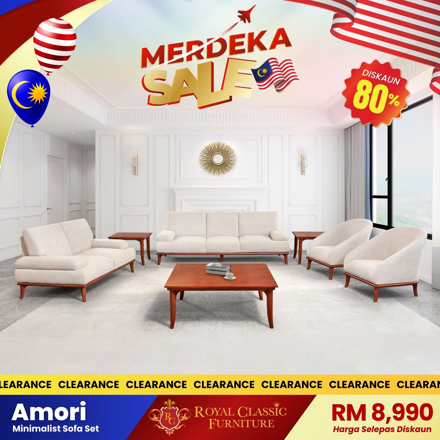 AMORI 1+2+3 Seater Sofa Set