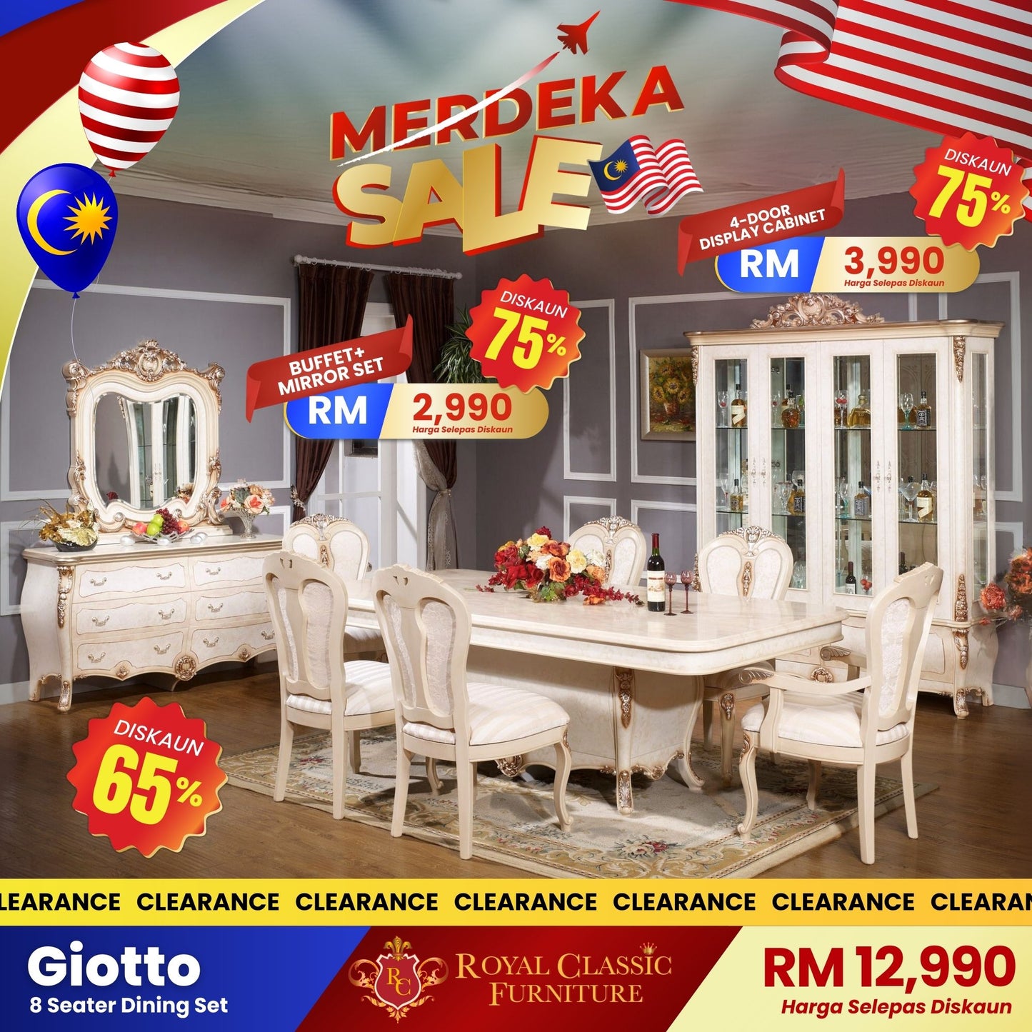 GIOTTO 8-Seater Dining Set