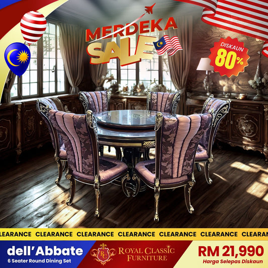 DELL’ABBATE 6-Seater Round Dining Set