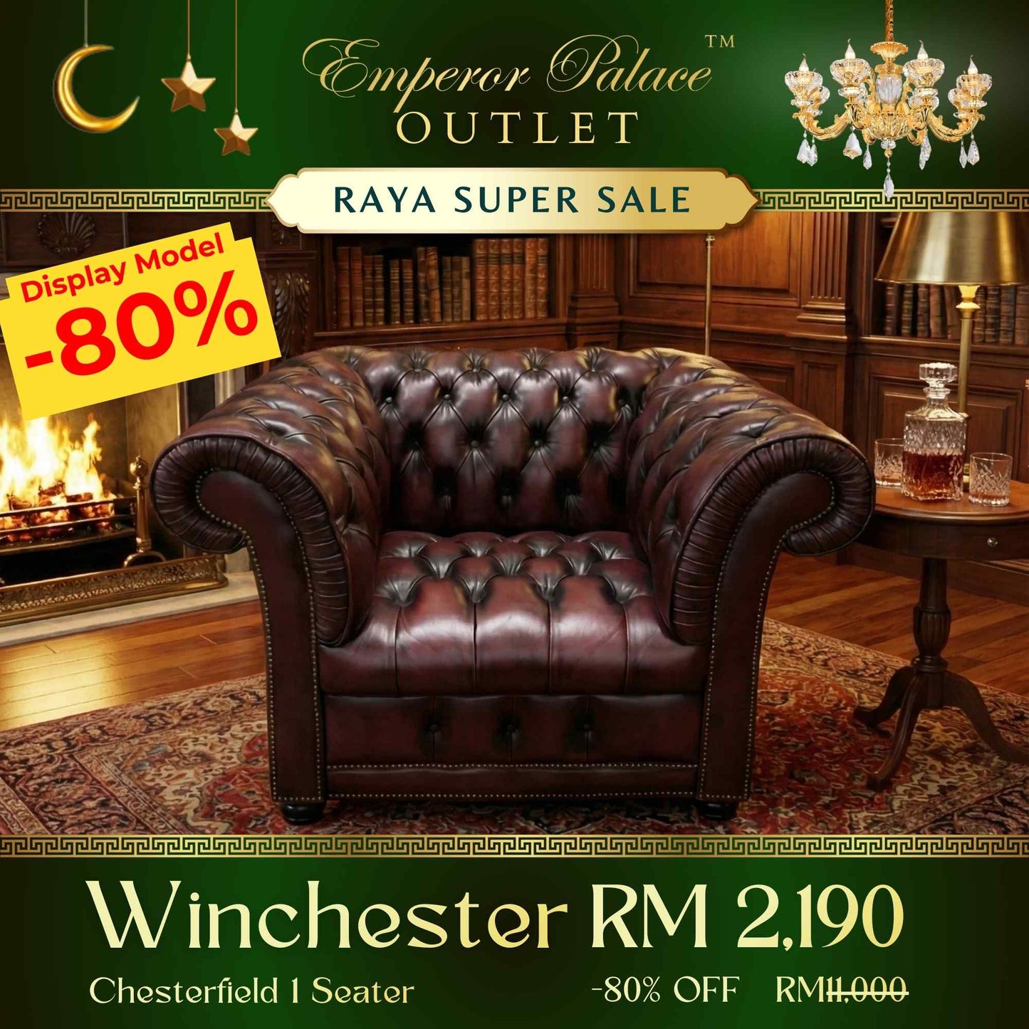 The WINCHESTER Chesterfield 1 Seater