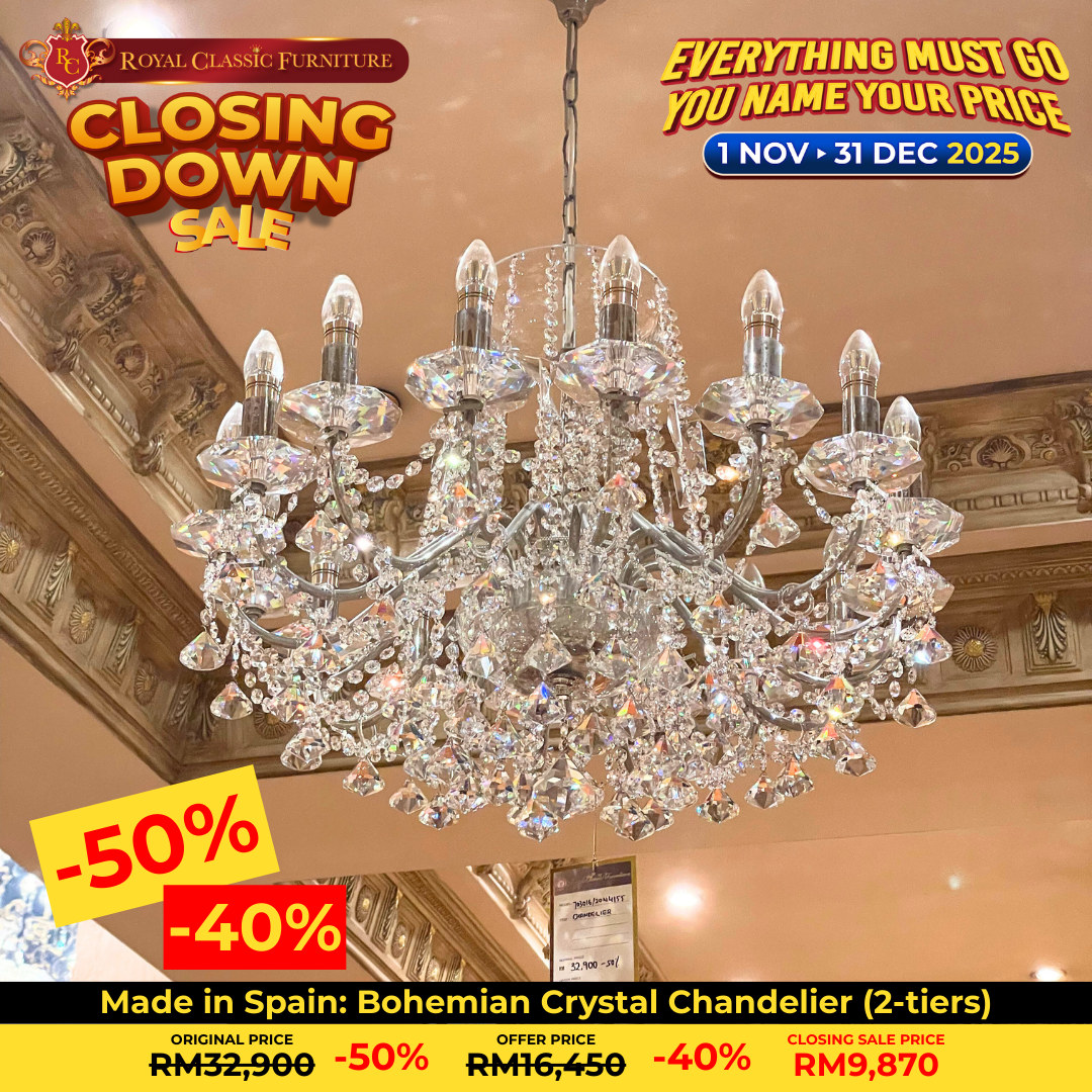 Made in Spain: Bohemian Crystal Chandelier (2-tiers)