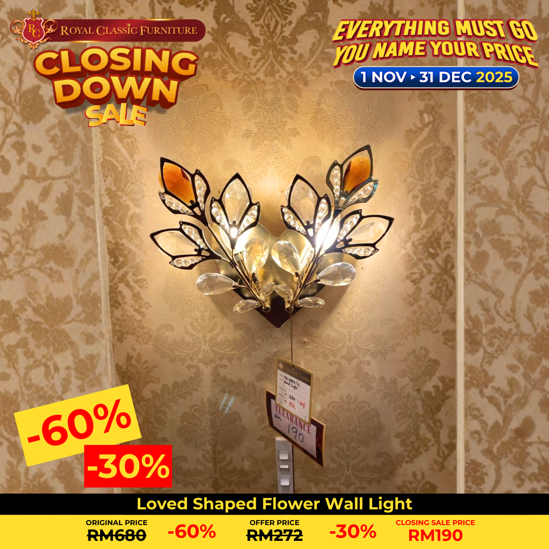 Loved Shaped Flower Wall Light