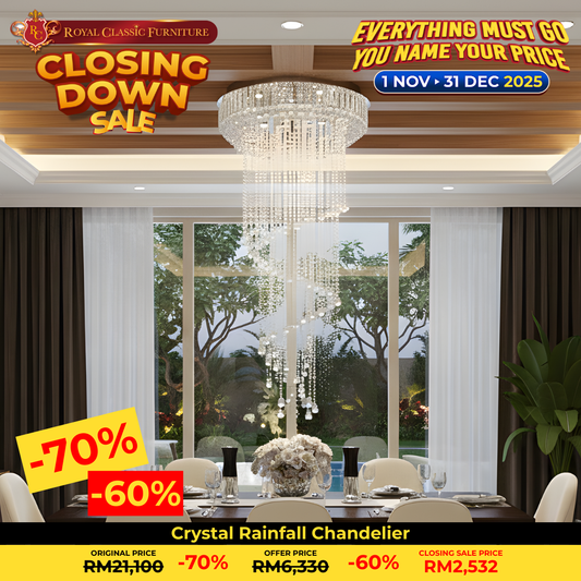 Crystal Rainfall Chandelier