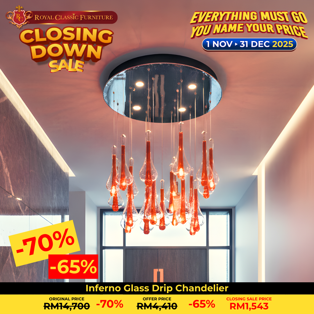 Inferno Glass Drip Chandelier