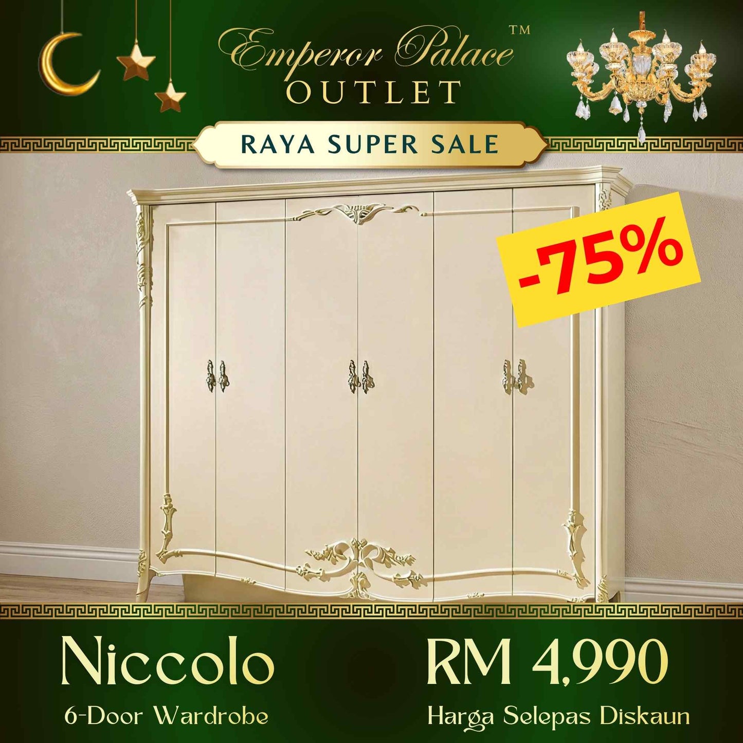 NICCOLO 6-Door Wardrobe