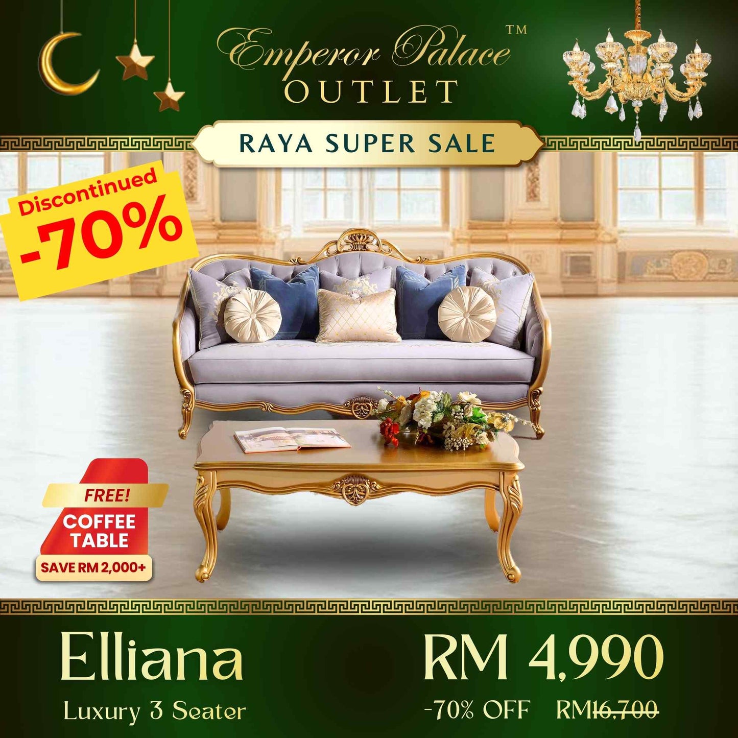 ELLIANA 3 Seater Sofa