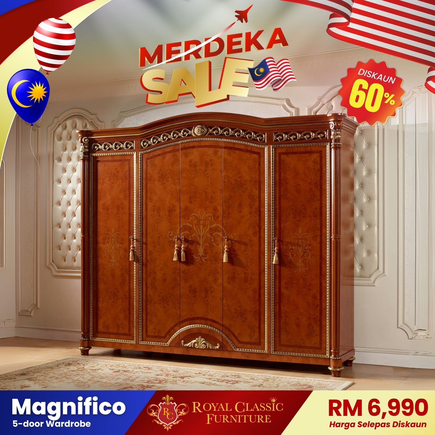 MAGNIFICO 5-Door Wardrobe