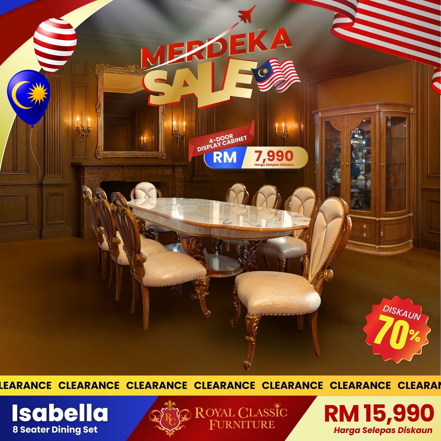 ISABELLA 8-Seater Dining Set